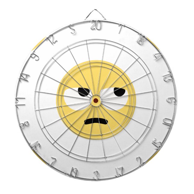 emoji eye rolling dartboard (Front)