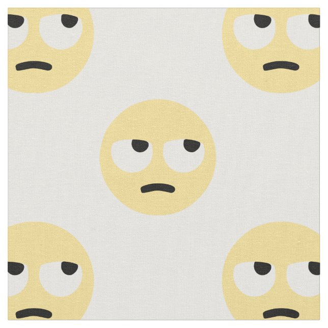 emoji eye rolling fabric (Close Up)