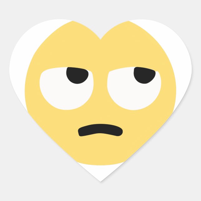 emoji eye rolling heart sticker (Front)