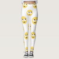 emoji eye rolling leggings