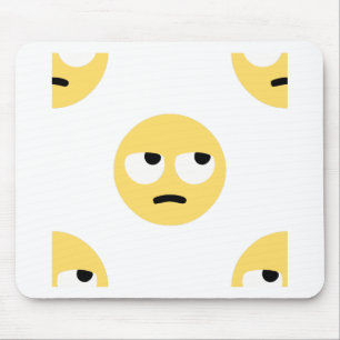 emoji eye rolling mouse mat