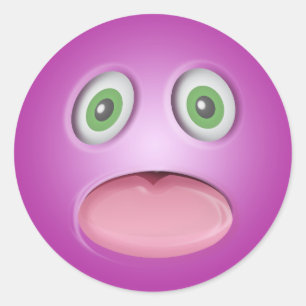 Emoji Face Classic Round Sticker