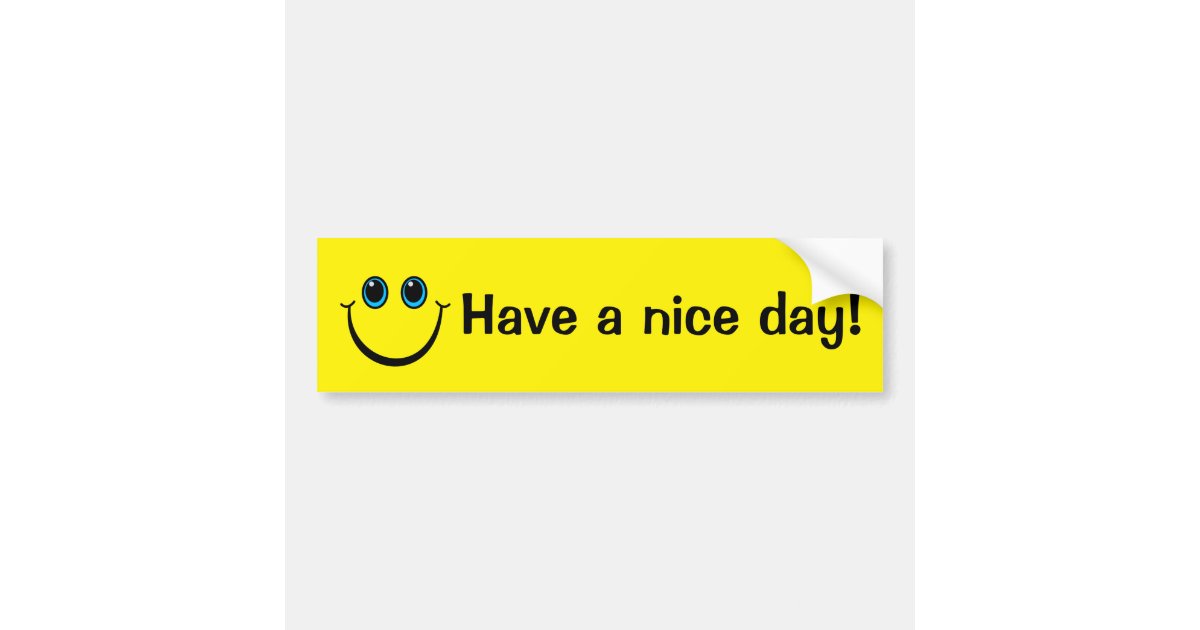 emoji face have a nice day bumper sticker zazzle co uk games for ugly christmas sweater party