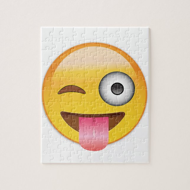Emoji - Face With Tongue Jigsaw Puzzle (Vertical)
