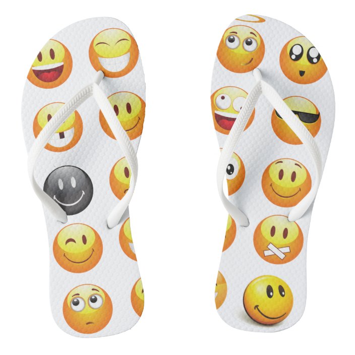 emoji flip flops sandals shoes Zazzle.co.uk