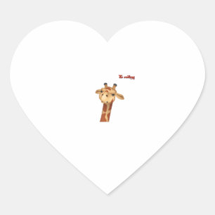 emoji frowning angry giraffe face  heart sticker
