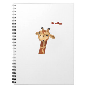 emoji frowning angry giraffe face notebook