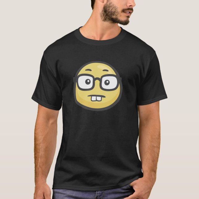 Emoji: Geek Face T-Shirt (Front)