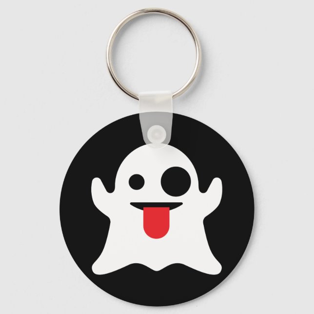 Emoji Ghost Key Ring (Front)