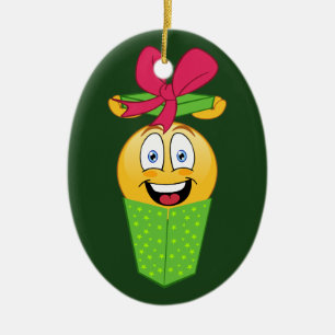 Emoji Gift Christmas Ornament