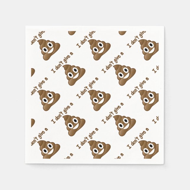 Emoji Give A Poo Napkin (Front)