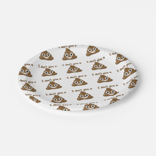 Emoji Give A Poo Paper Plate