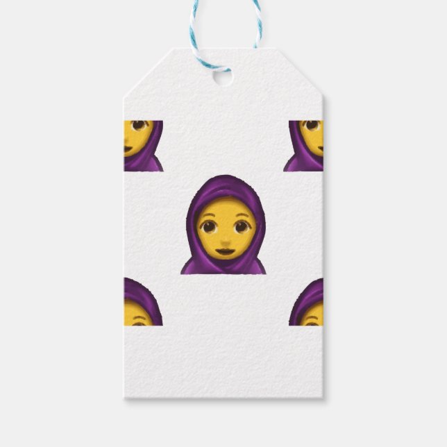 emoji hajib gift tags (Front)