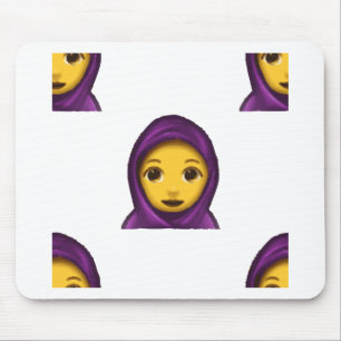 emoji hajib mouse mat