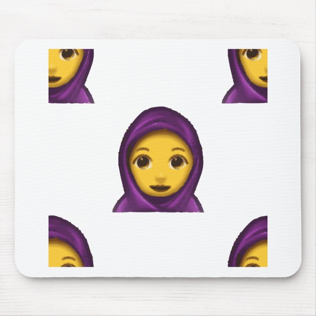 emoji hajib mouse mat (Front)