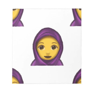 emoji hajib notepad