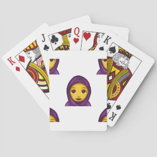 emoji hajib playing cards