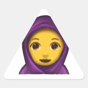 emoji hajib triangle sticker