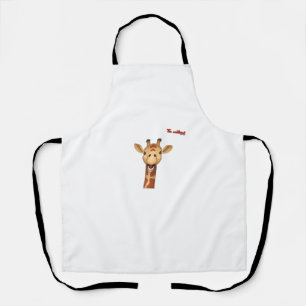 emoji happy enthusiastic giraffe face  apron