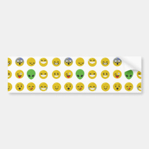 Emoji happy face bumper sticker