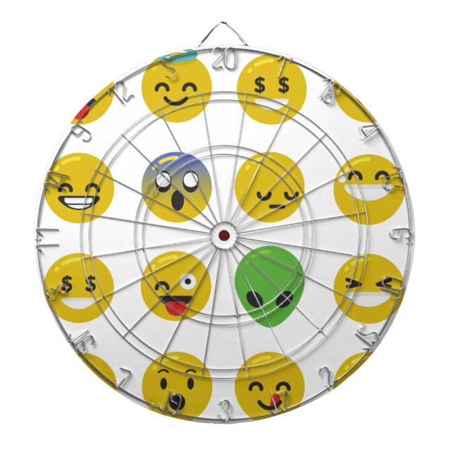 Emoji happy face dartboard (Front)