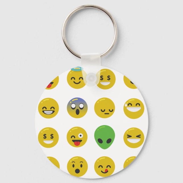Emoji happy face key ring (Front)