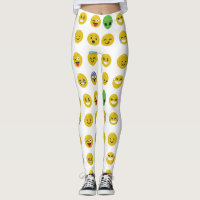 Emoji happy face leggings