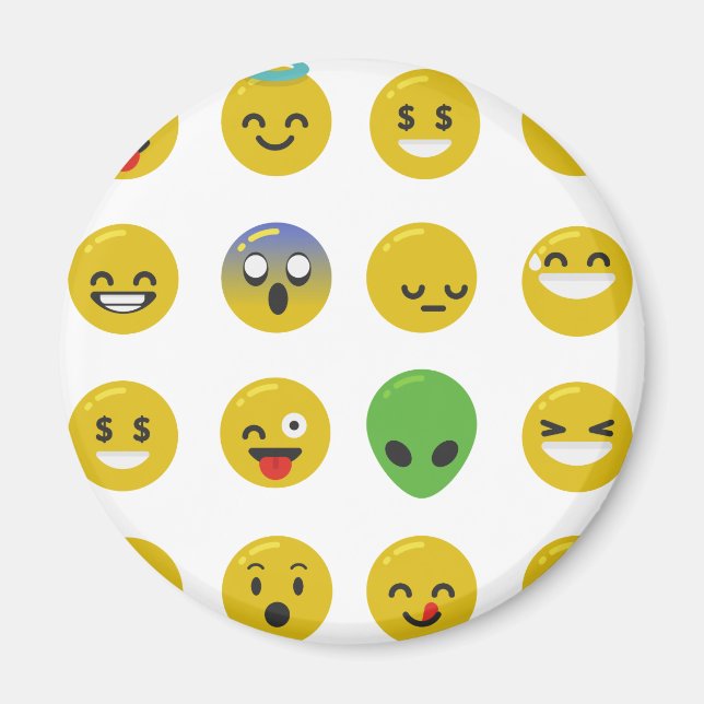 Emoji happy face magnet (Front)