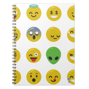 Emoji happy face notebook