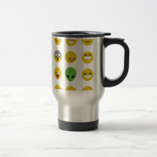 Emoji happy face travel mug