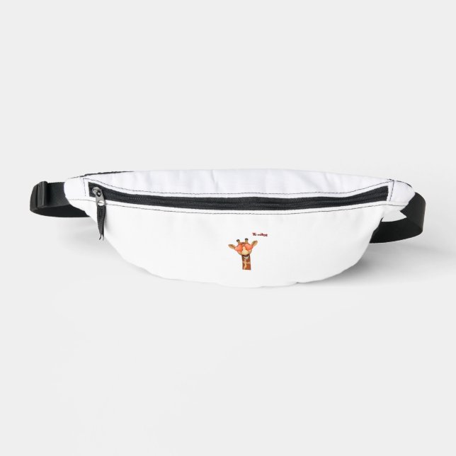 emoji happy love eyes giraffe face  bum bags (Front)