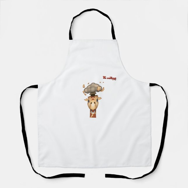 emoji head exploding giraffe face   apron (Front)