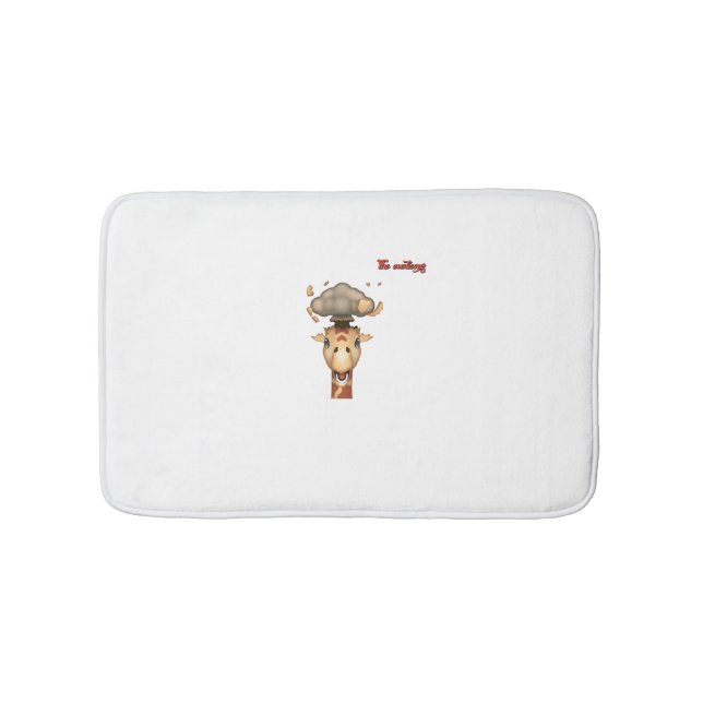 emoji head exploding giraffe face   bath mat (Front)
