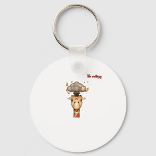 emoji head exploding giraffe face   key ring