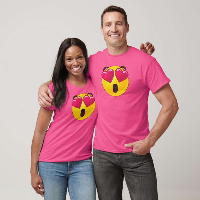Emoji Heart Eyes Valentines T-Shirt (Unisex)