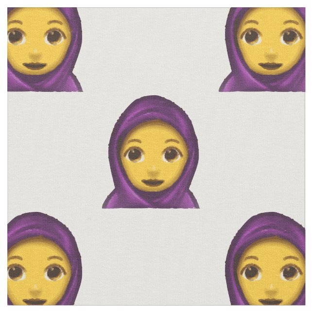 emoji hijab fabric (Close Up)