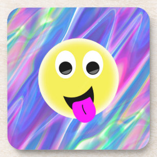 emoji hologram coaster