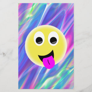 emoji hologram stationery