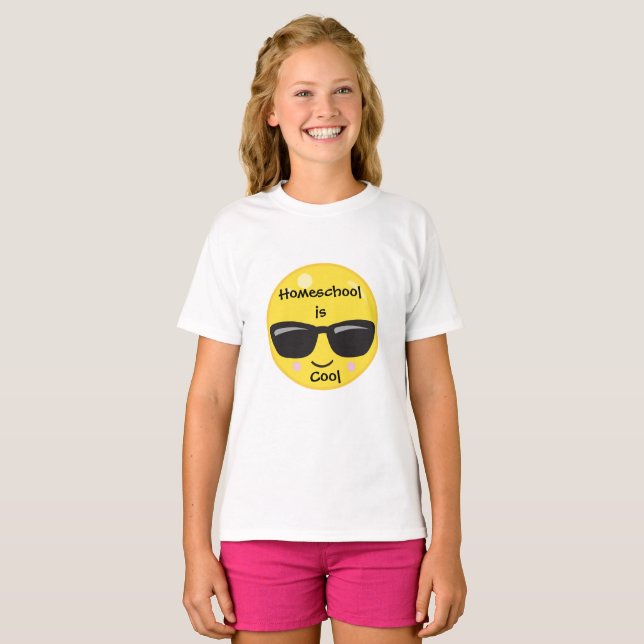 Emoji Homeschool is Cool T-Shirt (Front Full)