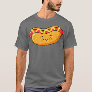 Emoji Hot Dog Sausages Mustard Funny Gift T-Shirt