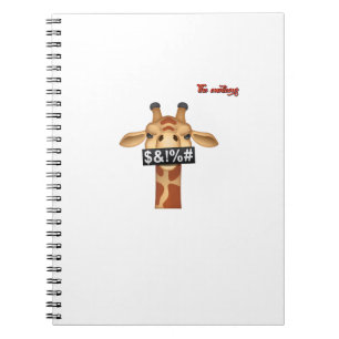 emoji insulting angry giraffe face notebook