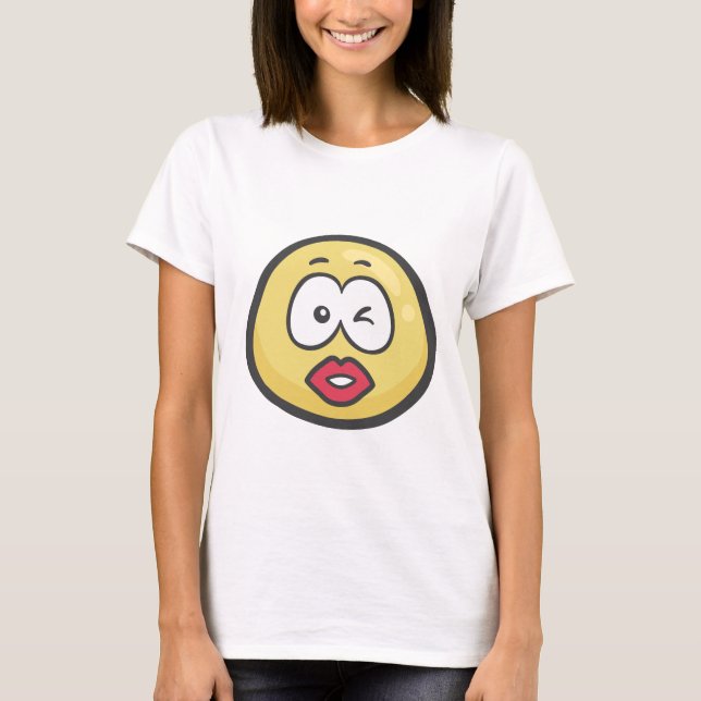 Emoji: Kissing Face T-Shirt (Front)