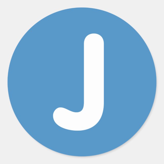 Emoji Letter J Twitter Classic Round Sticker (Front)