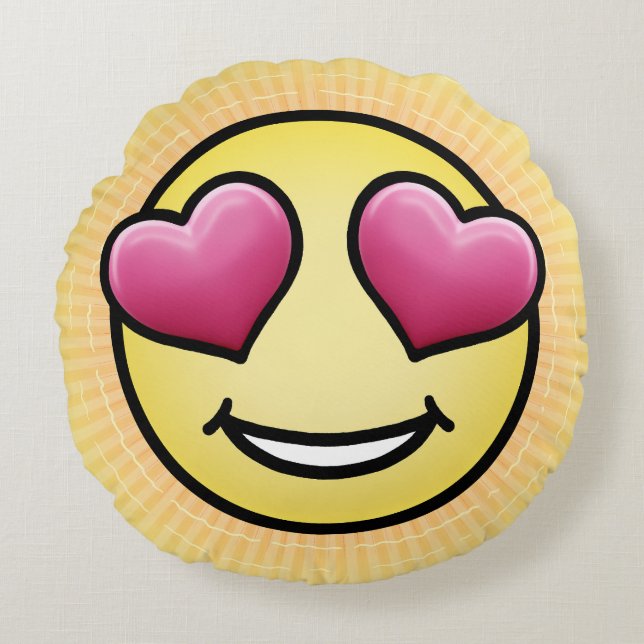 Emoji Love Round Cushion (Front)
