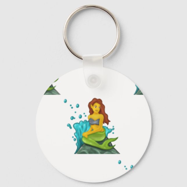 emoji mermaid key ring (Front)