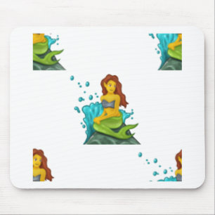 emoji mermaid mouse mat