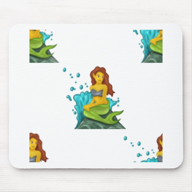 emoji mermaid mouse mat (Front)