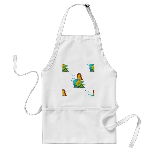 emoji mermaid standard apron (Front)