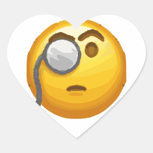 emoji monocle heart sticker (Front)
