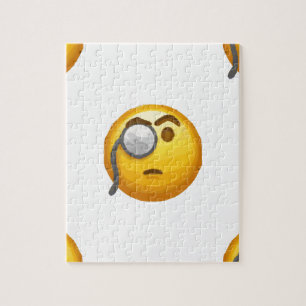 emoji monocle jigsaw puzzle